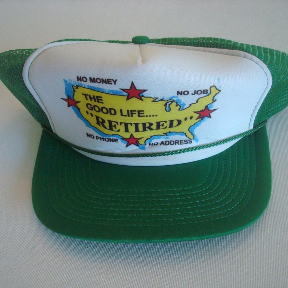 FUNNY TRUCKER‎ NOVELTY RETIRED SNAPBACK 90S HAT CAP VINTAGE 00S Y2K X1